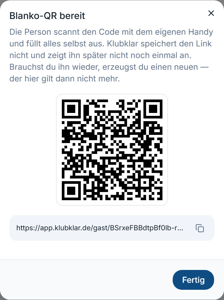 Der fertige Blanko-QR-Code zum Abscannen